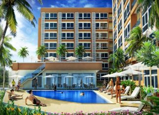 An artist’s render shows the Bang Saray Beach Condominium project.